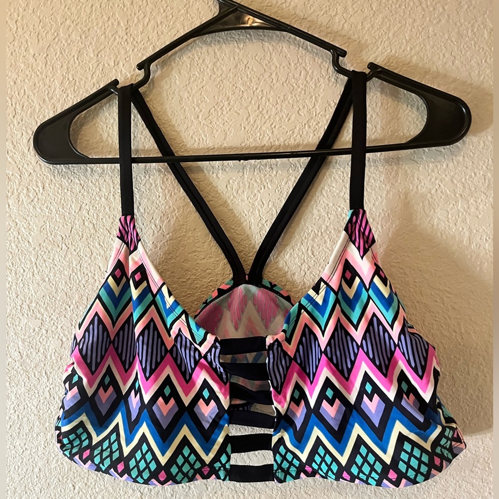 Moxi Blu bikini top women’s plus size 2X Aztec pattern